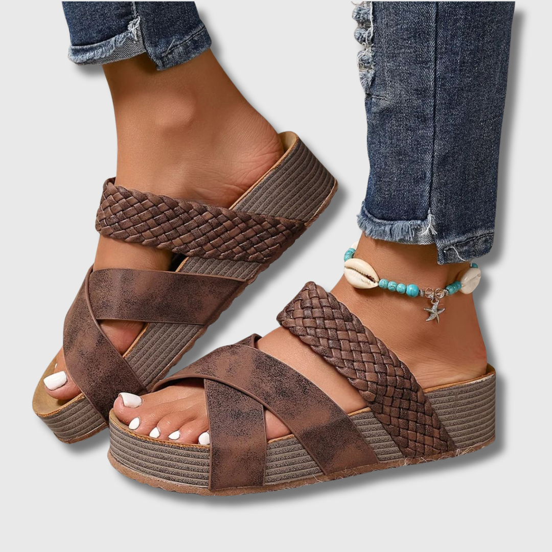 Liorenne™ – Orthopedic Leather Strap Sandals