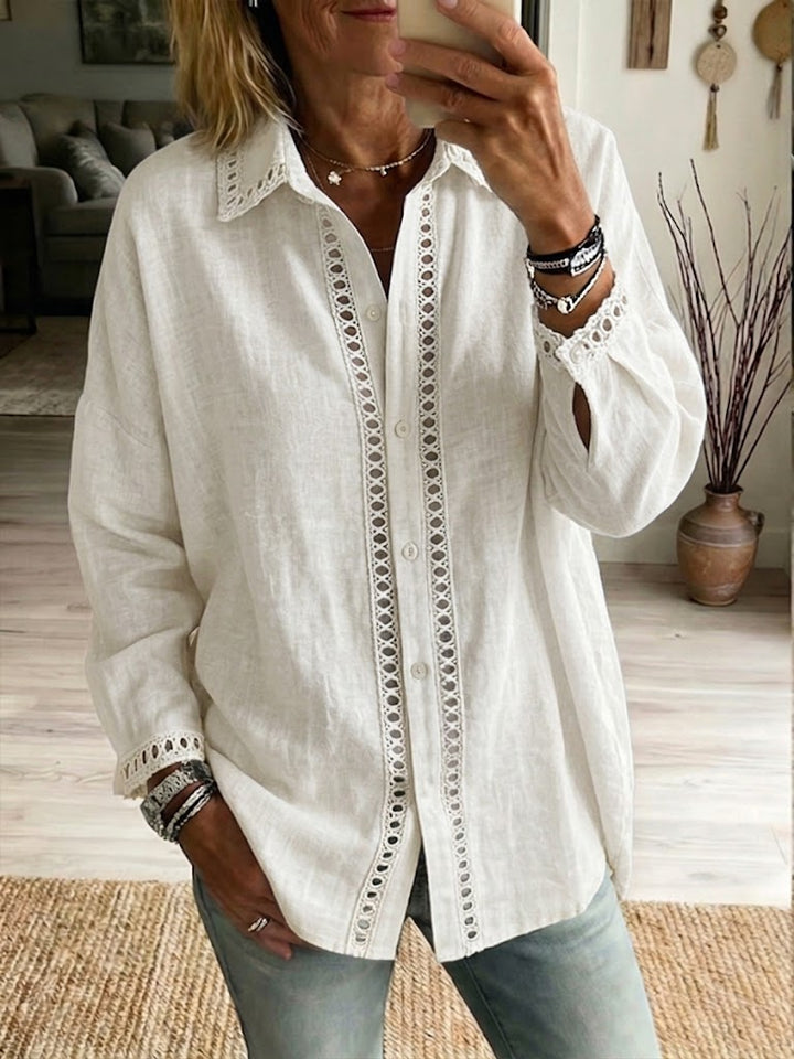 Venice Casual Long-sleeve Linen-cotton Shirt